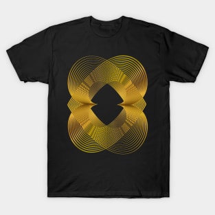 Gold geometric lineart Art deco T-Shirt